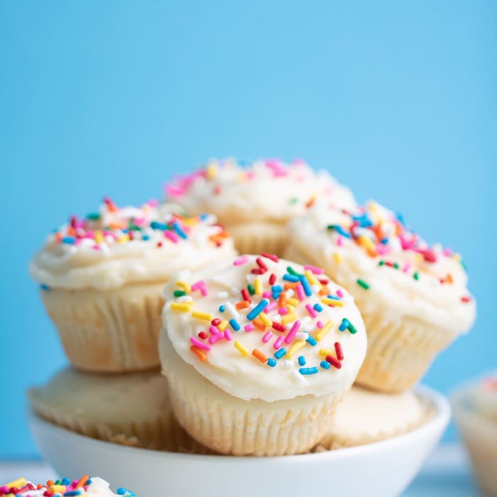 The Best Vanilla Cupcakes with Sprinkles