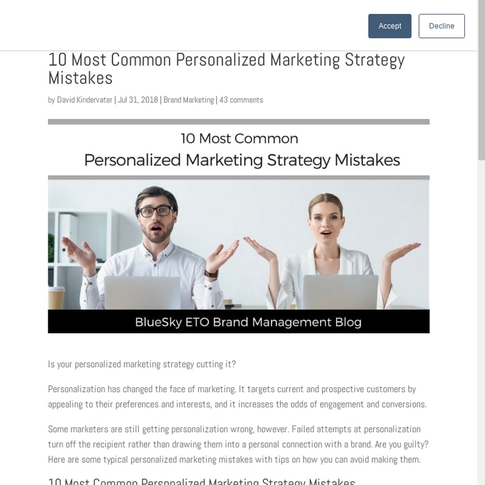 Personalized Marketing Strategy: 10 Common Mistakes