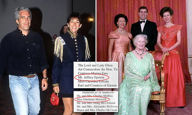 Jeffrey Epstein and Ghislaine Maxwell were Prince Andrew's guests