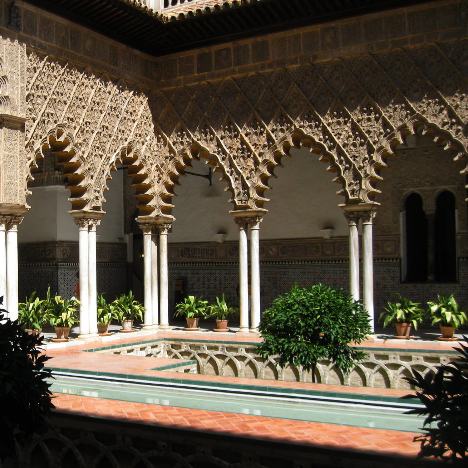 Beautyful Royal Alcazars of Sevilla, Mudejar architectur, islamic art and UNESCO World Heritage