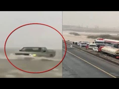 Kuwait Heavy Floods Footages: Dozens Dead, Hundreds Of Cars Destroyed