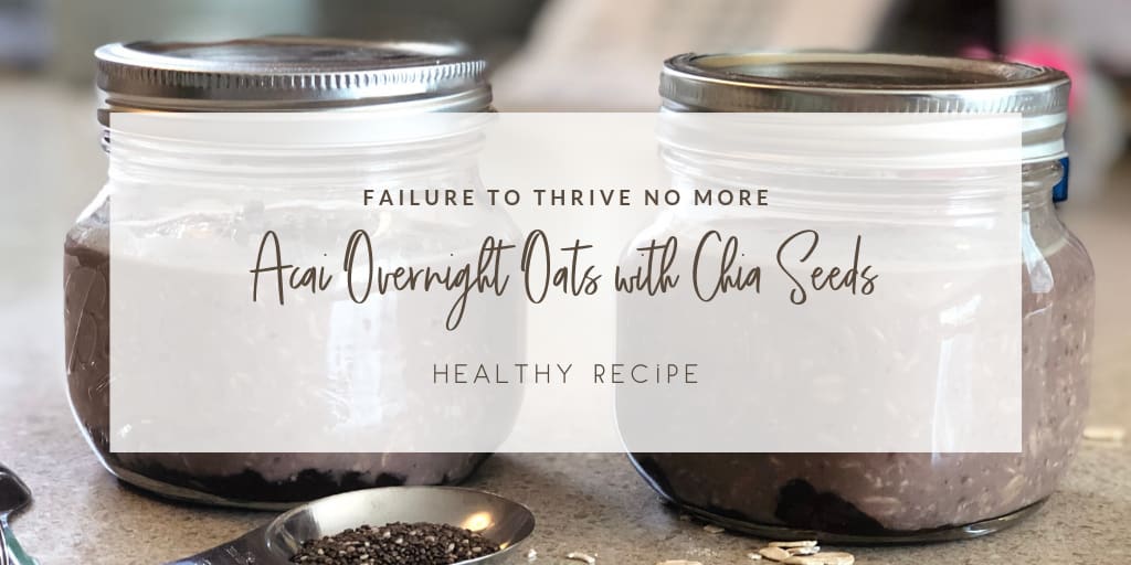 Acai Overnight Oats with Chia Seeds and Jam
