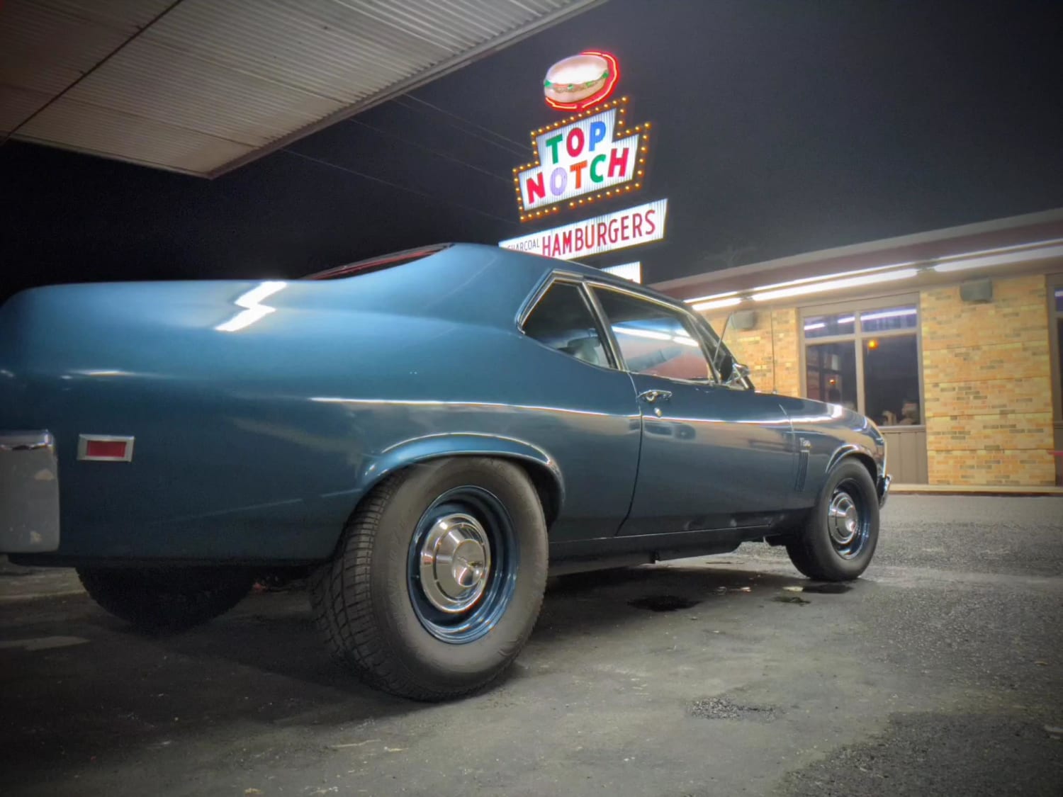 My buddy's 69 Nova at the same restaurant featured in Dazed and Confused.