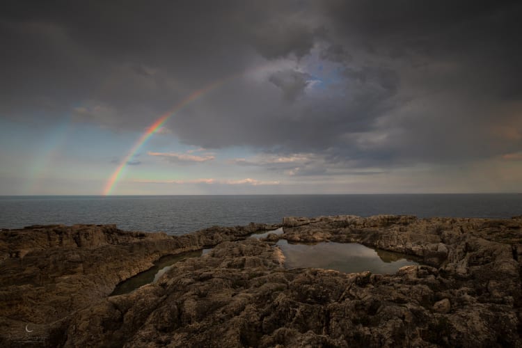 Rainbows Over the Italian Shoreline - EPOD