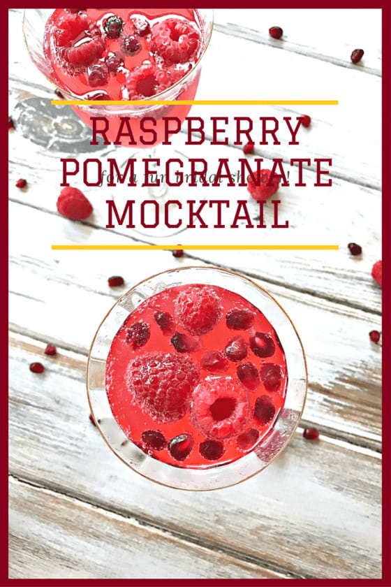 Raspberry Pomegranate Mocktail #momsmeet