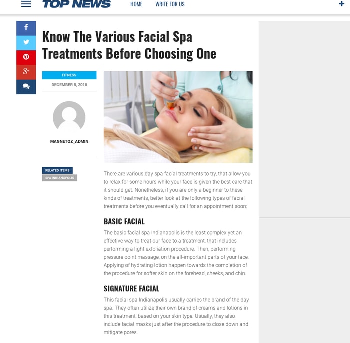 The Various Facial Spa Indianapolis Treatments Before Choosing One