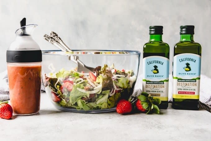 Spring Salad with Strawberry Balsamic Vinaigrette