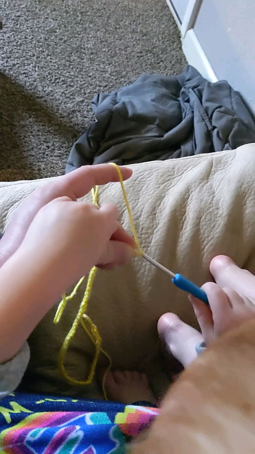 My 4 year old has taken an interest in crochet!