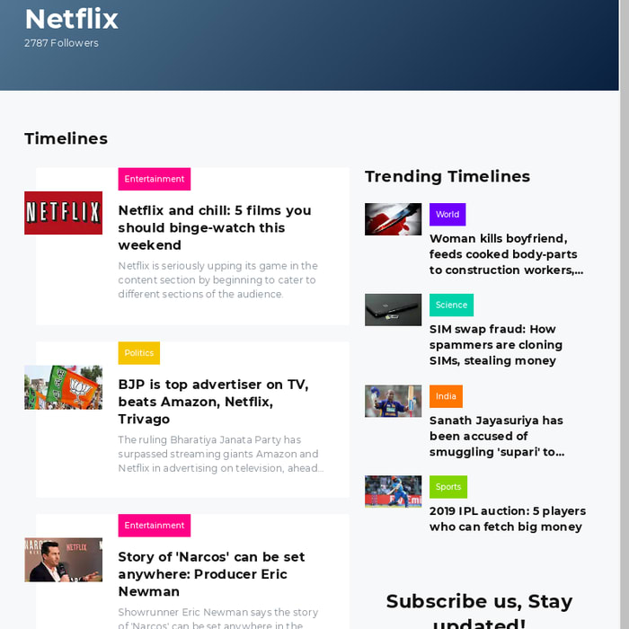 Netflix News: Latest Timelines and Updates on Netflix at NewsBytes