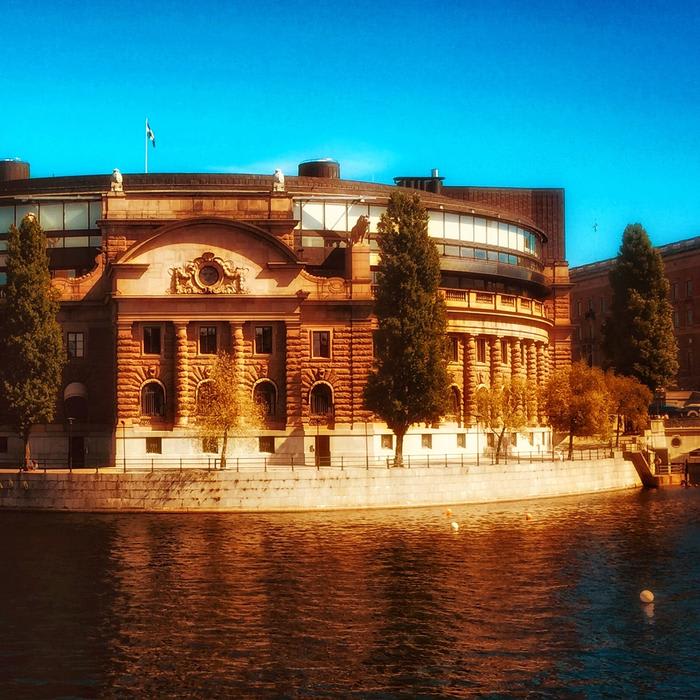 Western Parliament building in Stockholm's Old Town