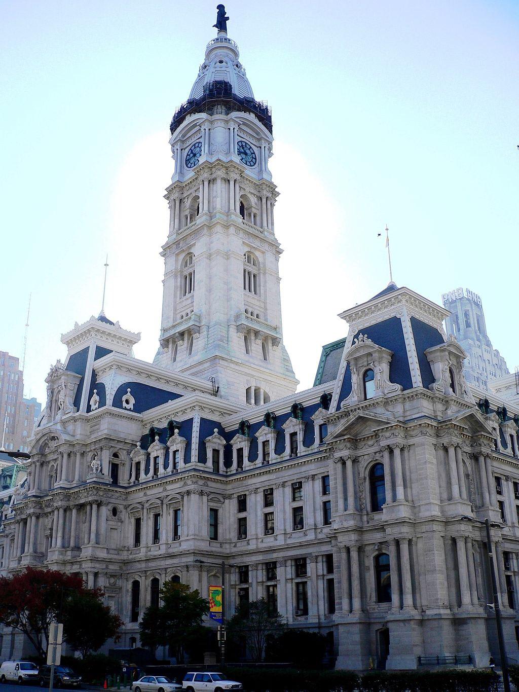 Philadelphia City Hall with William Penn atop.