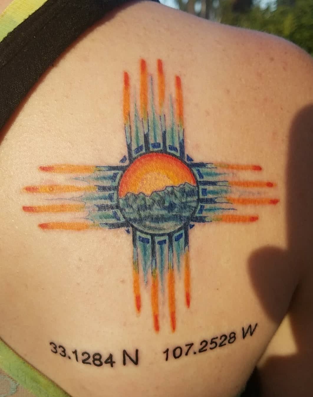 New Mexico Tattoo done in 2018 by Marco Gomez of the Black Umbrella Tattoo Garden Grove CA