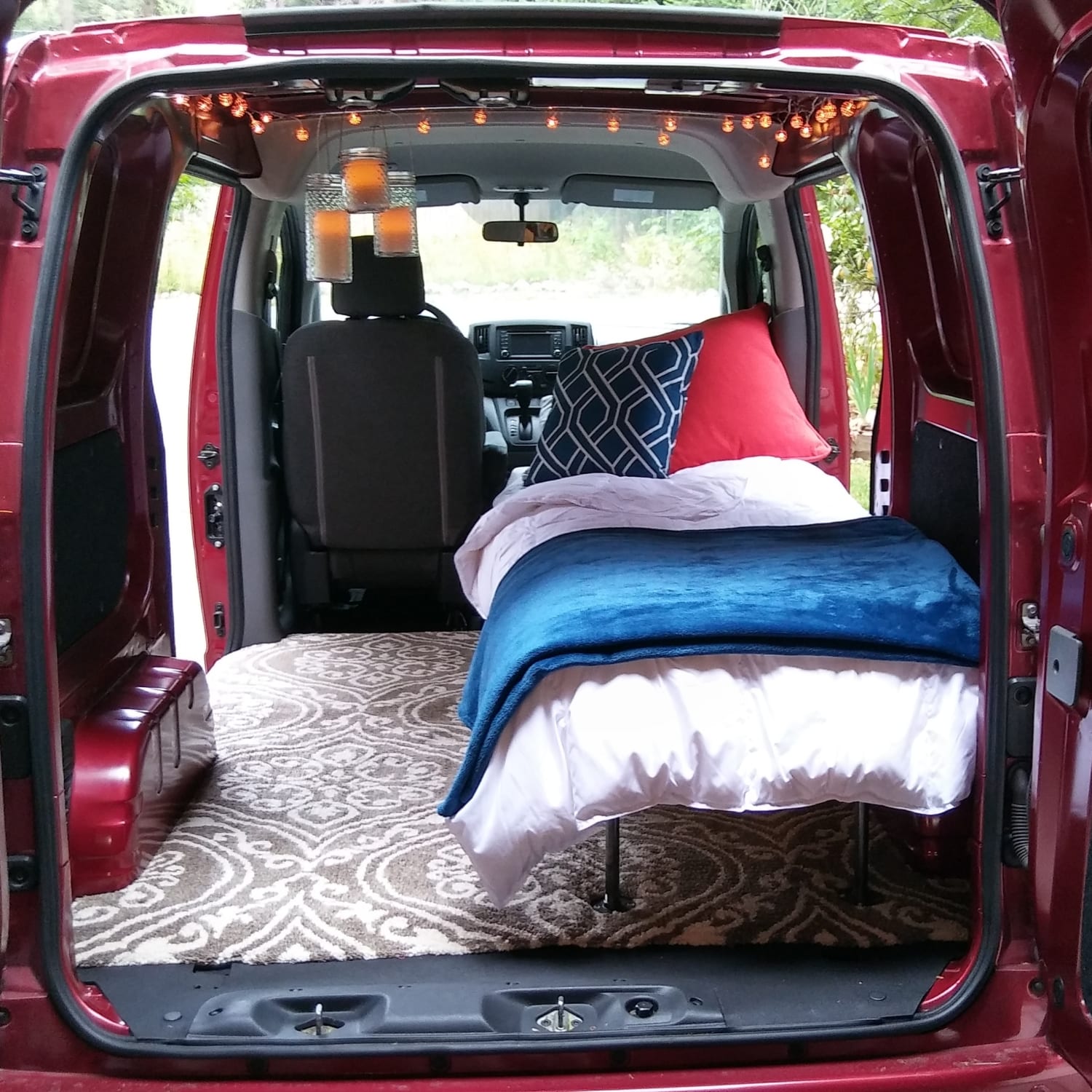This is my cozy roadtrip van, my home away from home. In it I've camped at fifteen national parks and traveled the entire length of the PCH from Seattle to the Mexican border.