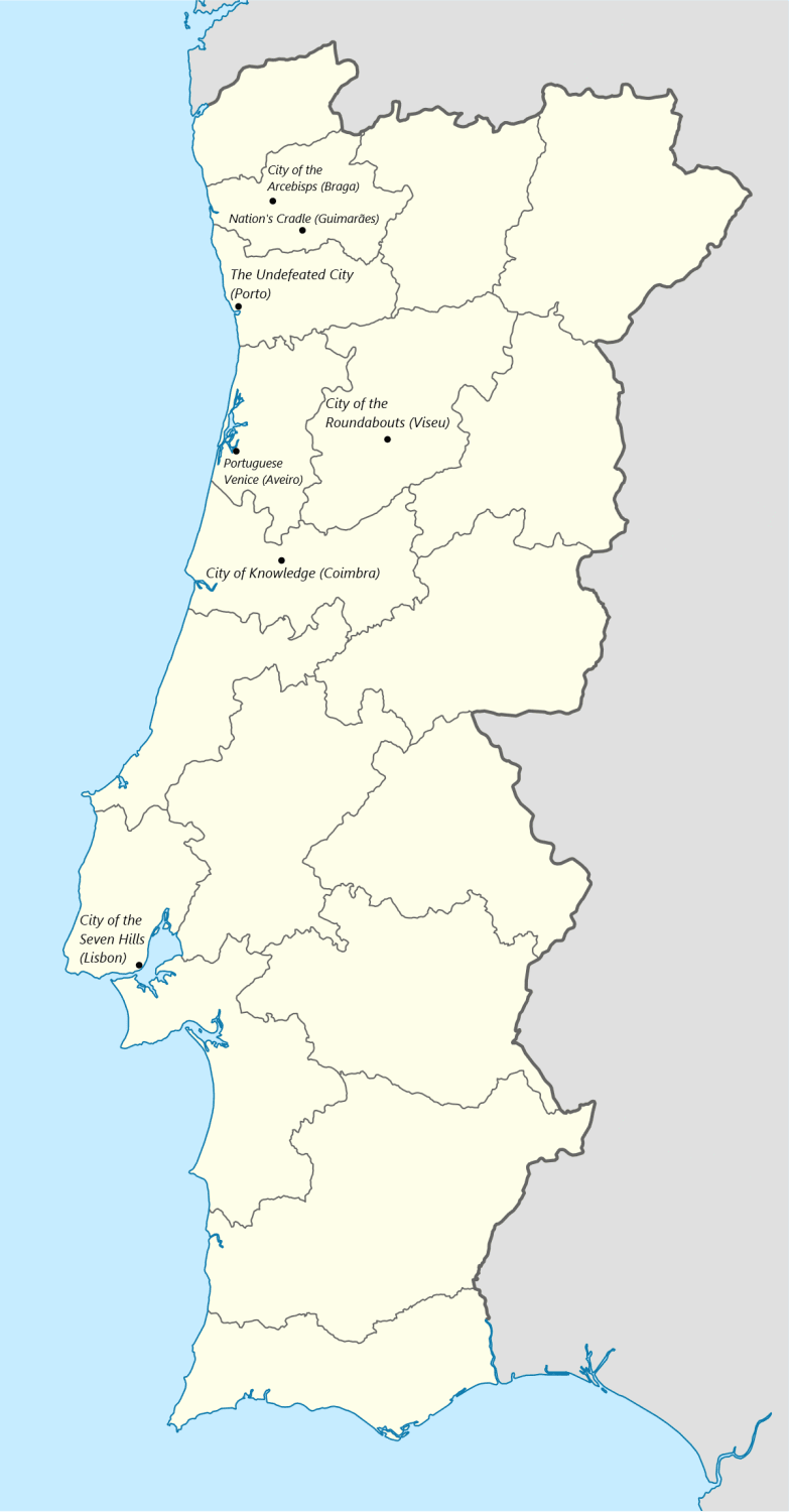 The nicknames of some of the biggest Portuguese cities