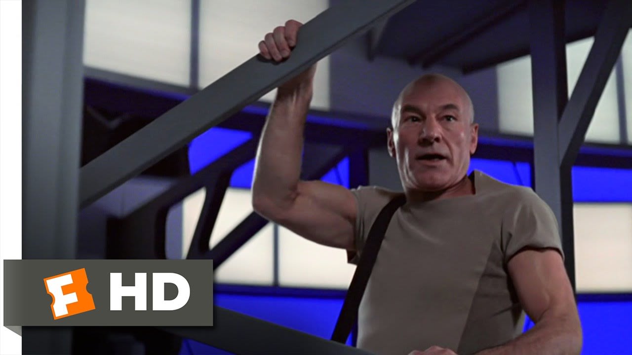 In 1998's Star Trek: Insurrection, they had to leave the blue screen in the final shot because they went over budget.