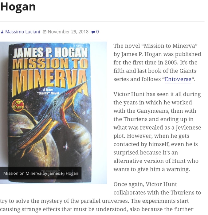 Mission to Minerva by James P. Hogan
