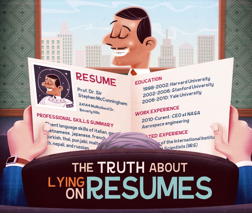 The Truth About Lying on Resumes infographic http://t.co/2RIx6OMBYW http://t.co/xHioTP0wZ9