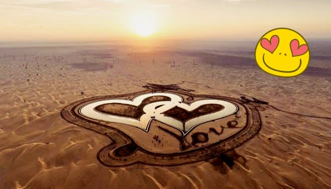Check out The Amazing Heart-Shaped Lakes in Dubai