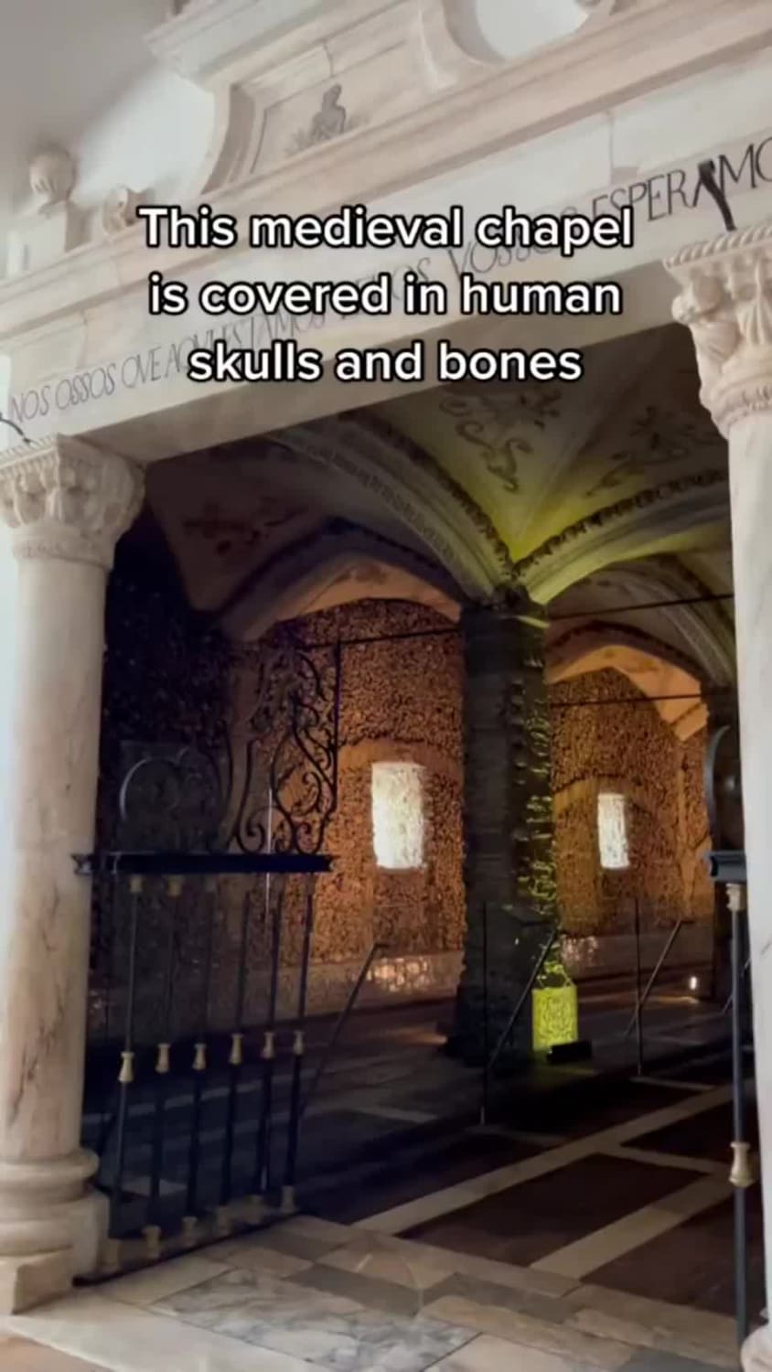 The Capela dos Ossos (English: Chapel of Bones) Portugal