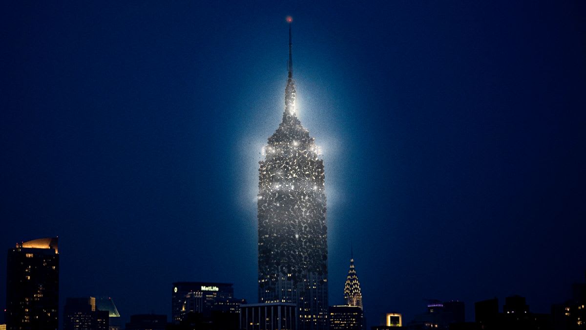 Lit-Up Empire State Building Covered In Thick Layer Of Moths