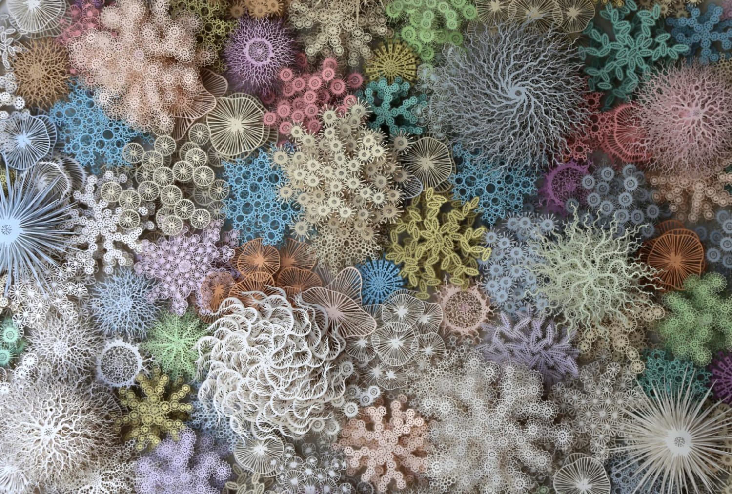 The Human Microbiome Reimagined as a Cut-Paper Coral Reef by Rogan Brown