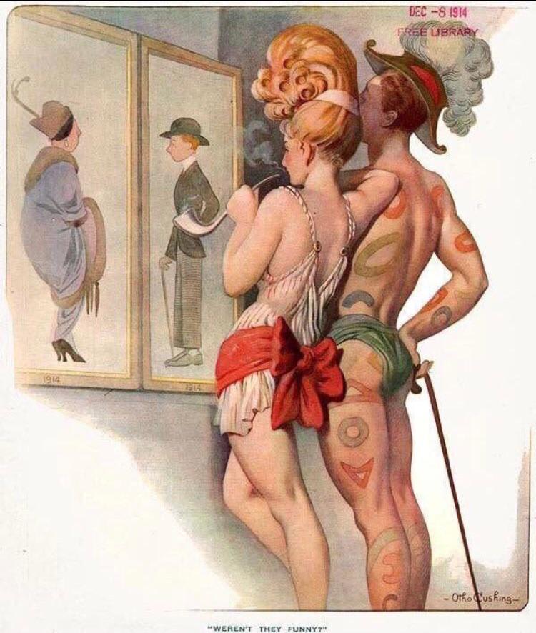 1914 Life Magazine Illustration predicting the fashion in the Future