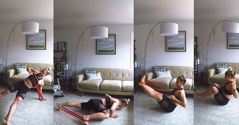 The Mini Resistance Band Workout with Moves You'd Never Imagine