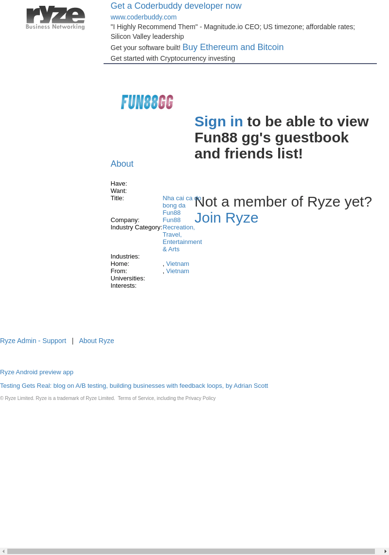 Fun88 gg's Ryze Business Networking Page