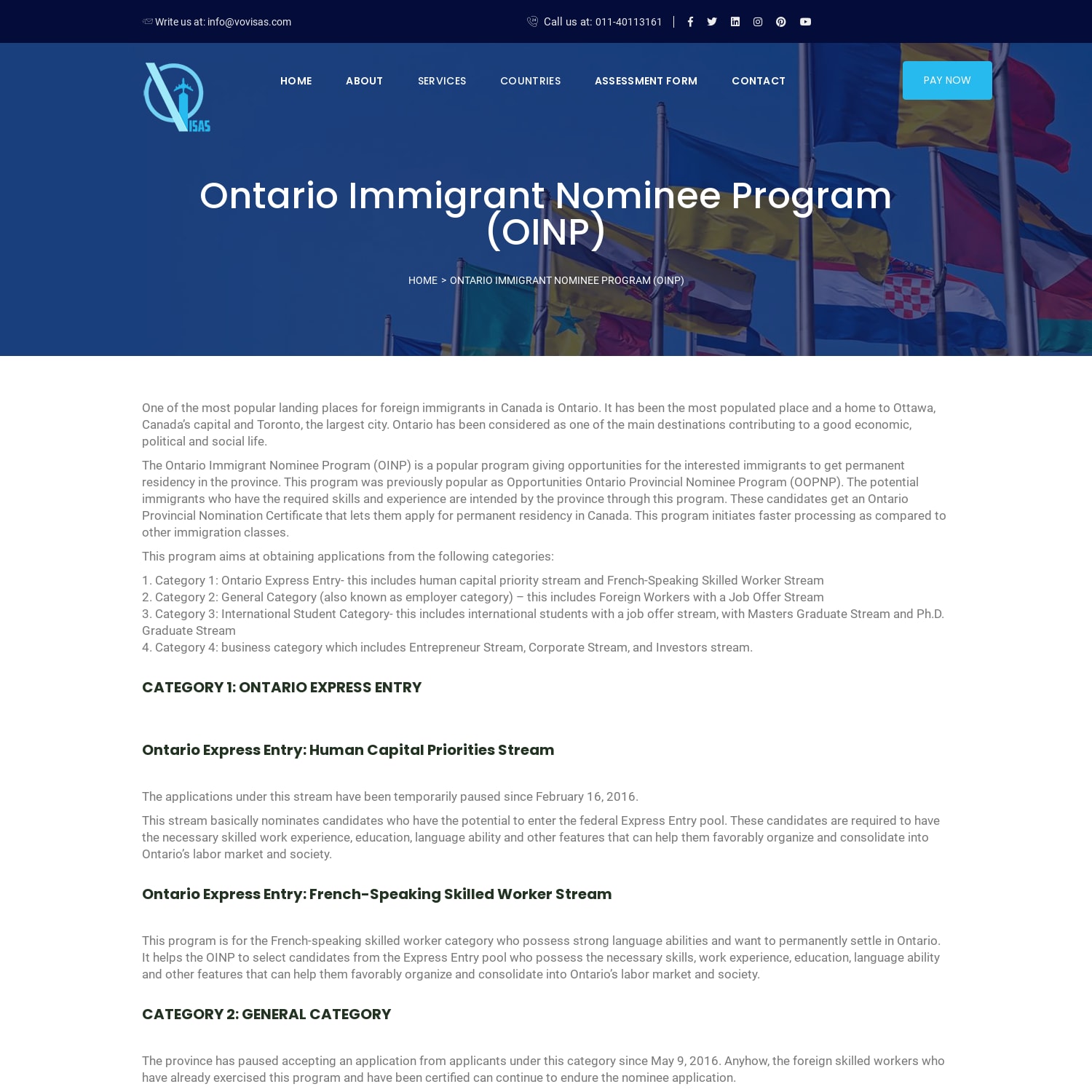 Ontario Immigrant Nominee Program (OINP)