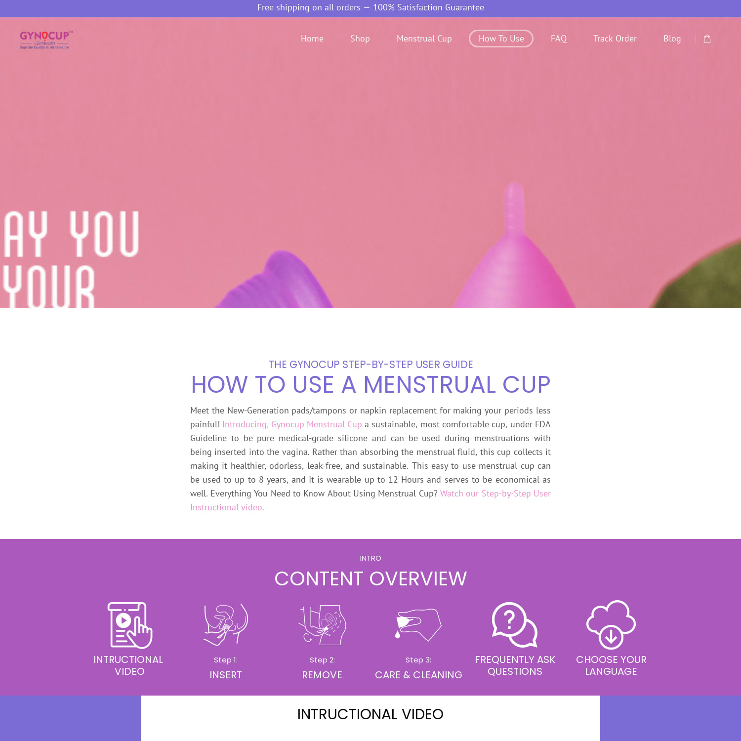 How To Use Gynocup Menstrual Cup Step By Step Guide With Video