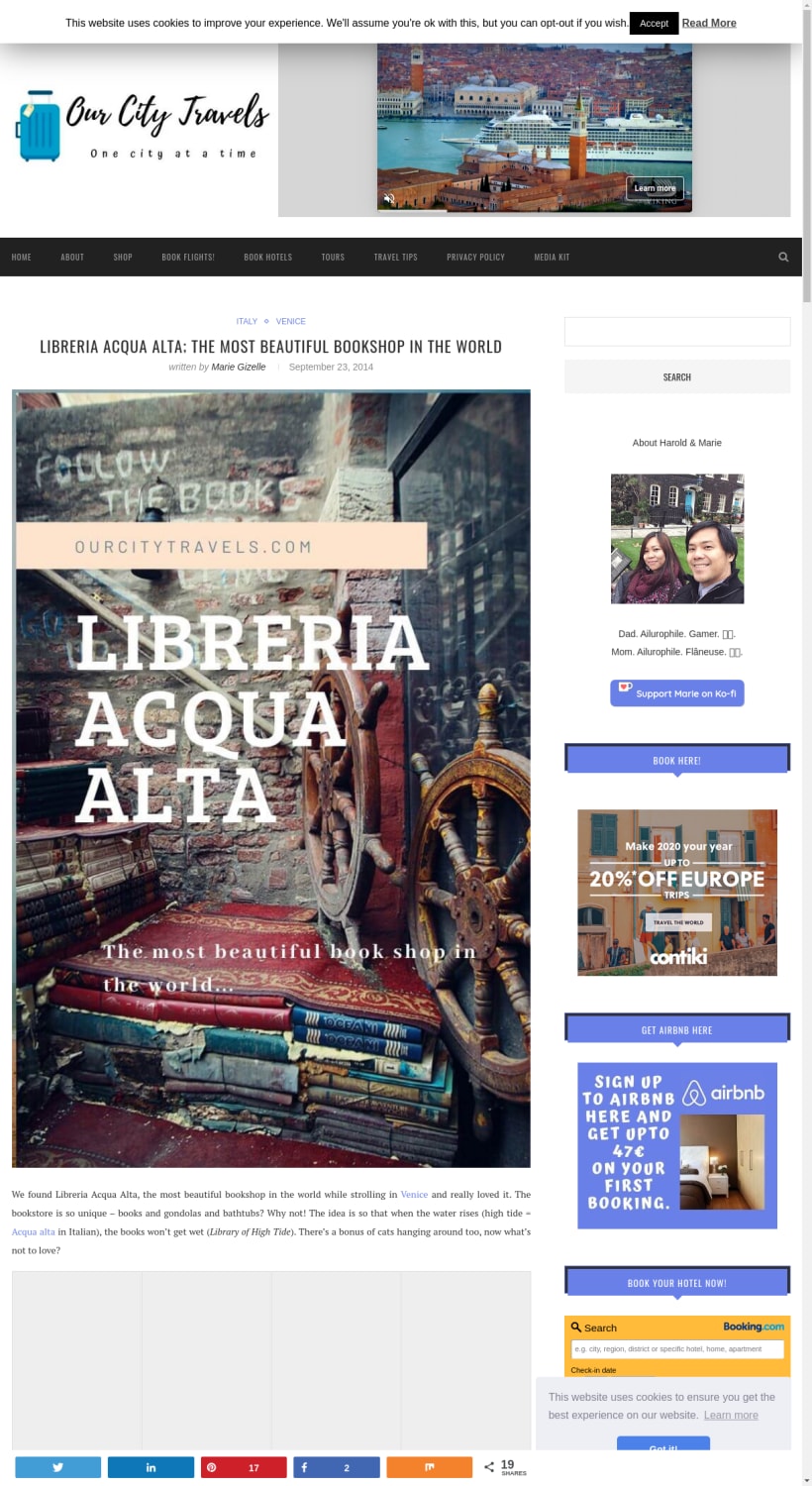 Libreria Acqua Alta; The Most Beautiful Bookshop in the World
