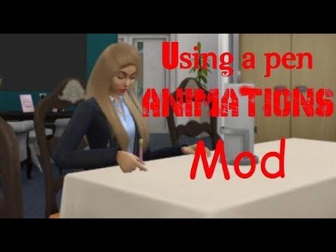 Tutorial The sims 4-USING A PEN-Animation Mod