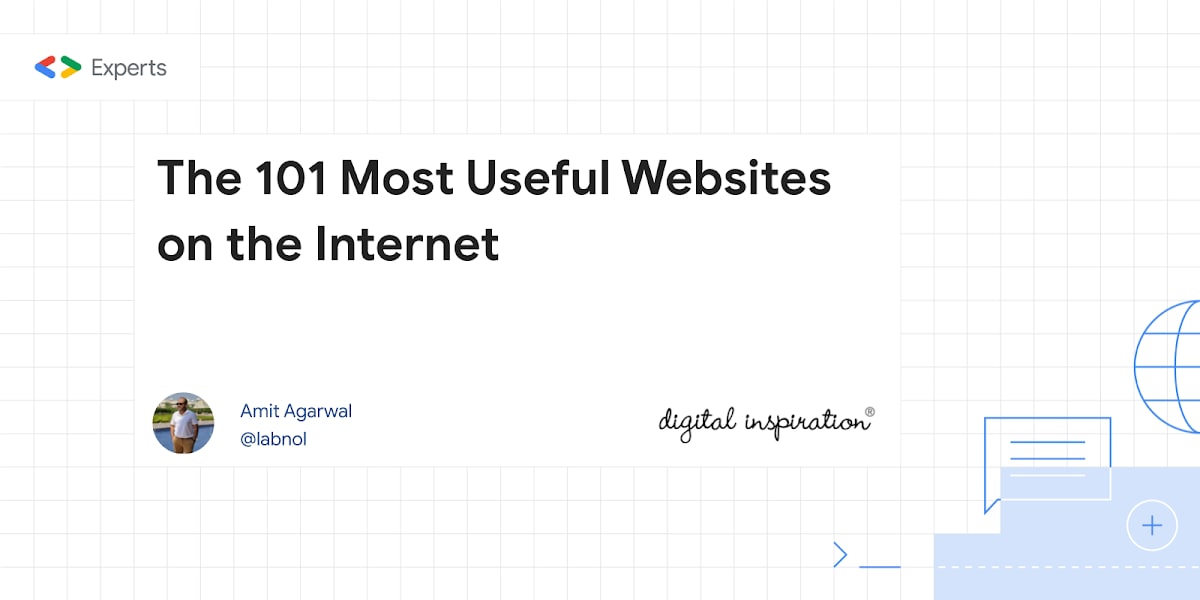 The 101 Most Useful Websites on the Internet - Digital Inspiration