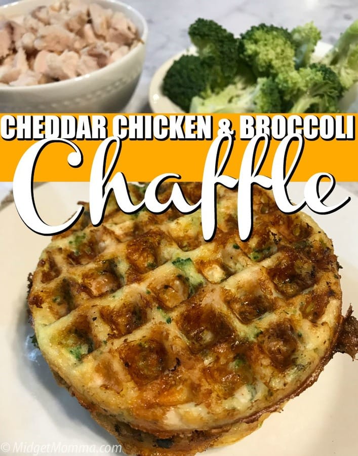 Cheddar Chicken and Broccoli Chaffle