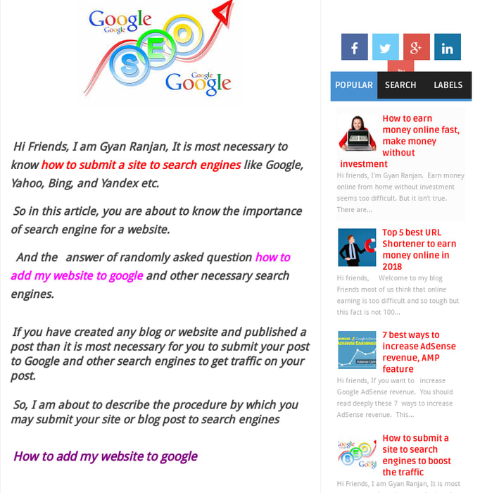 How to submit a site to search engines to boost the traffic