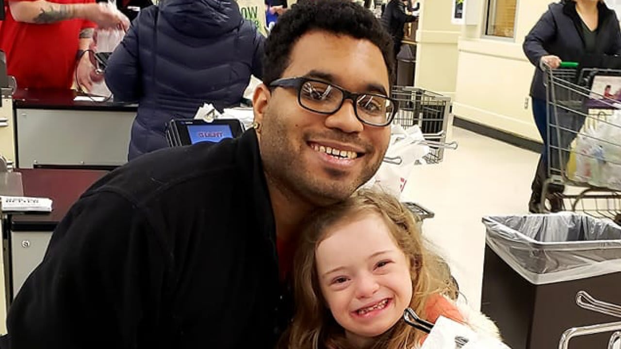 Little Girl Lights Up When Asked To Help Bag Groceries