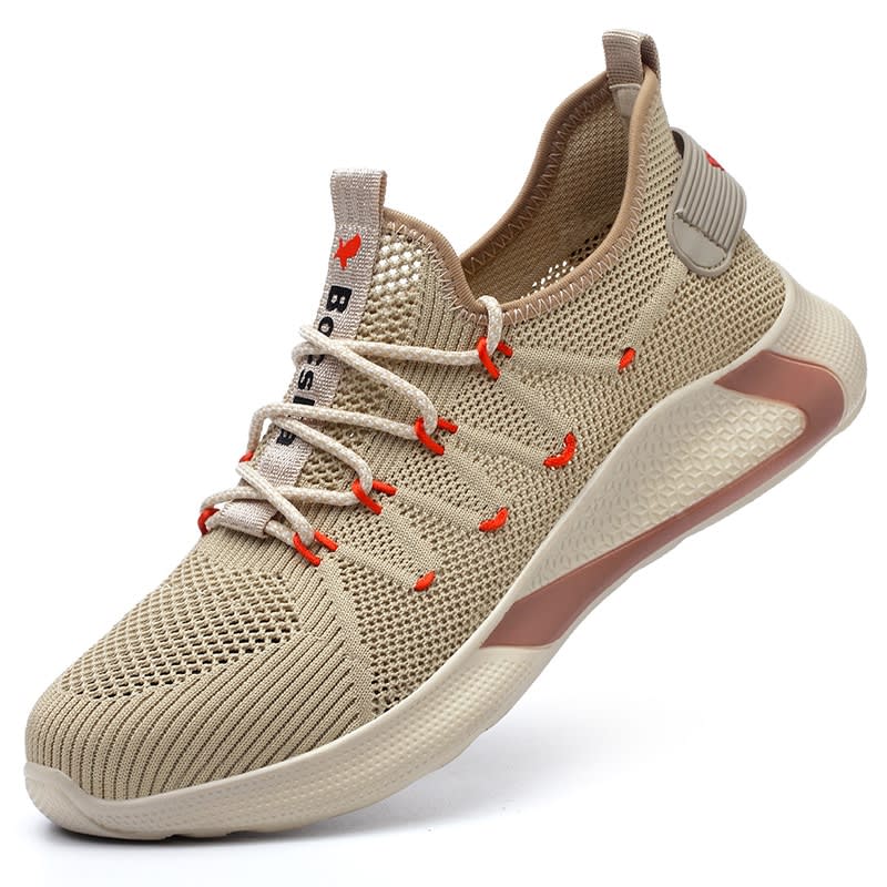 Mesh Steel Toe Shoe Sneaker Men Breathable Air Lightweight Shoe