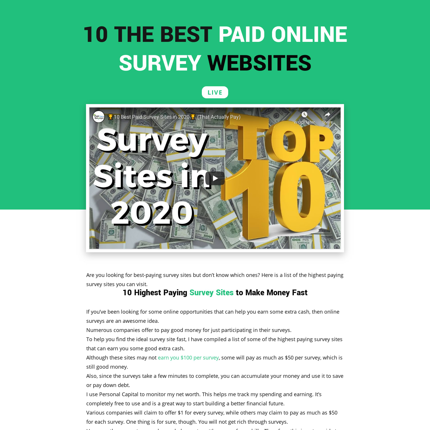 Highest Paying Survey Sites to Make Money Fast 2020
