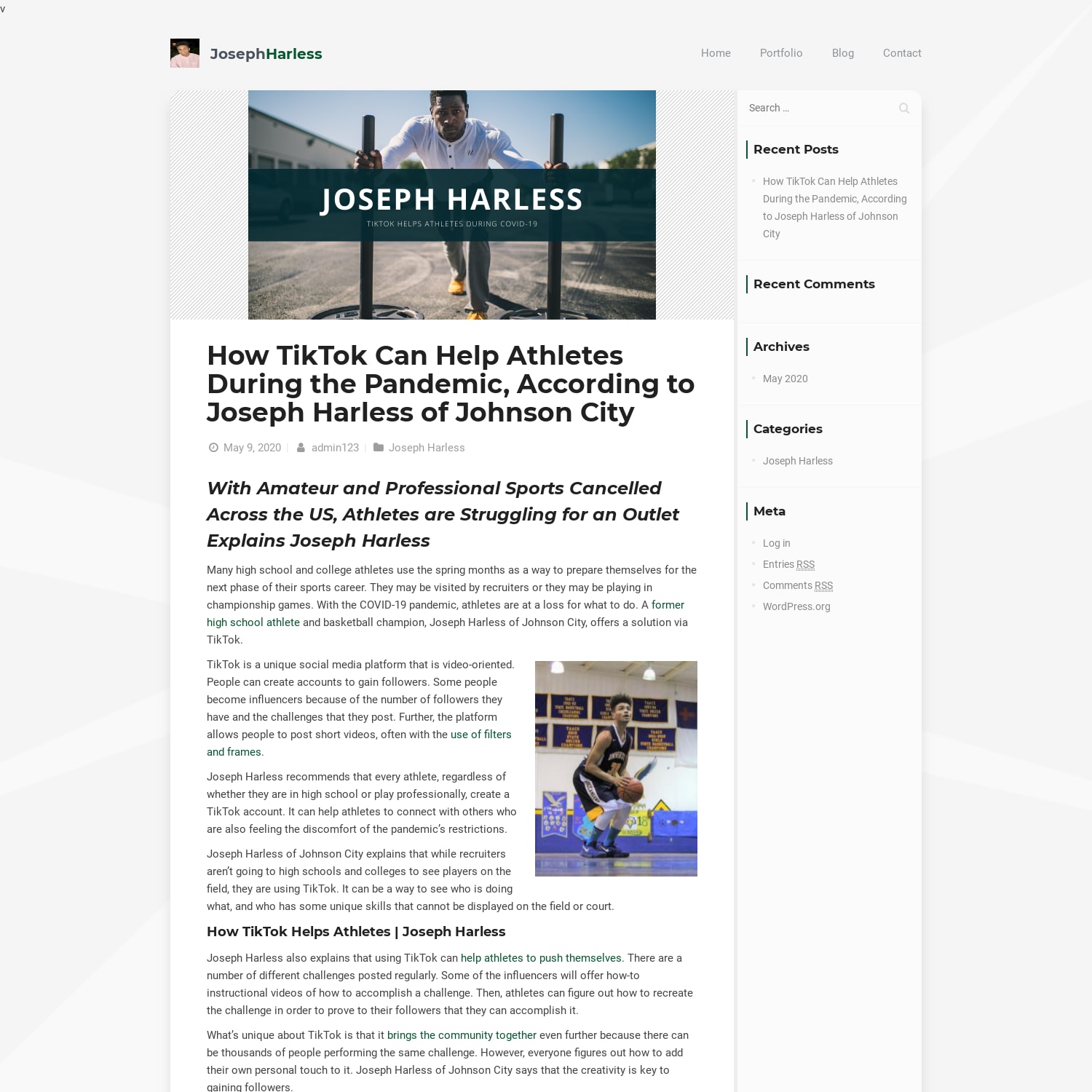 How TikTok Can Help Athletes During the Pandemic, According to Joseph Harless of Johnson City