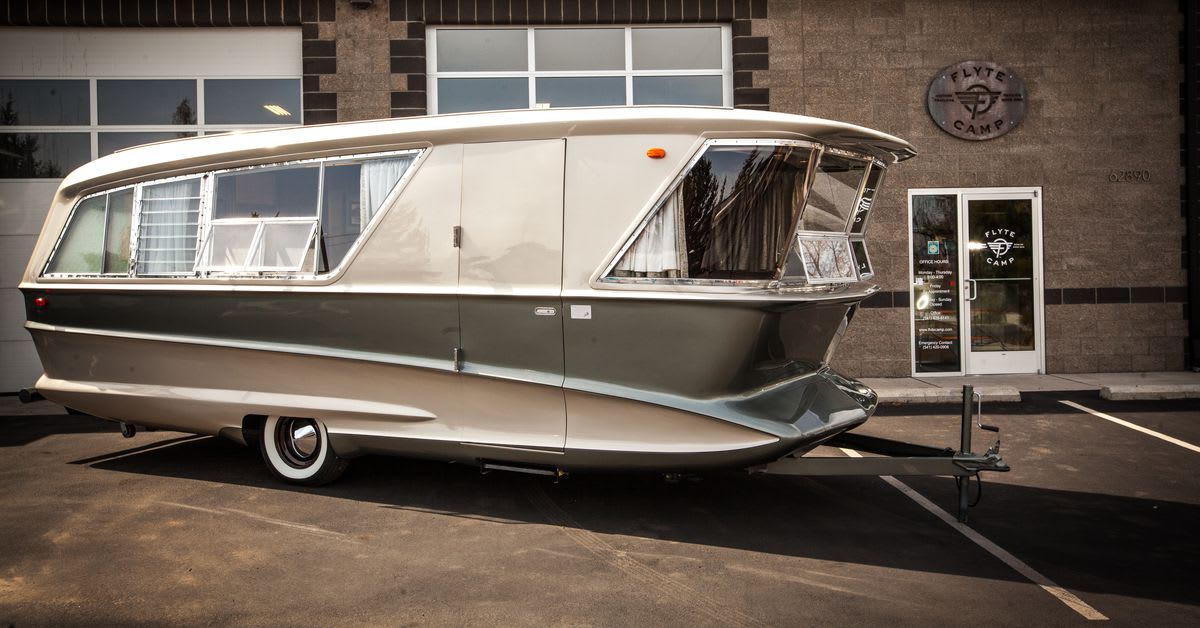 Glamorous vintage camper is your midcentury dream home on wheels