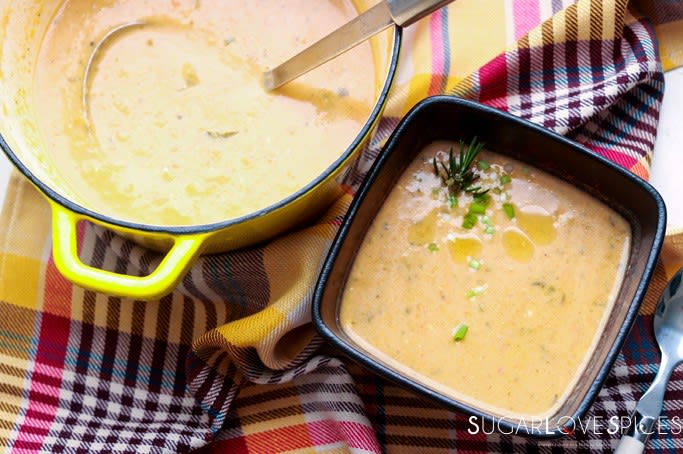 Cream of Kohlrabi and Potato Soup