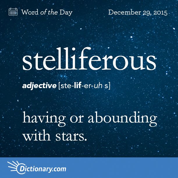 Stelliferous Definition & Meaning | Dictionary.com