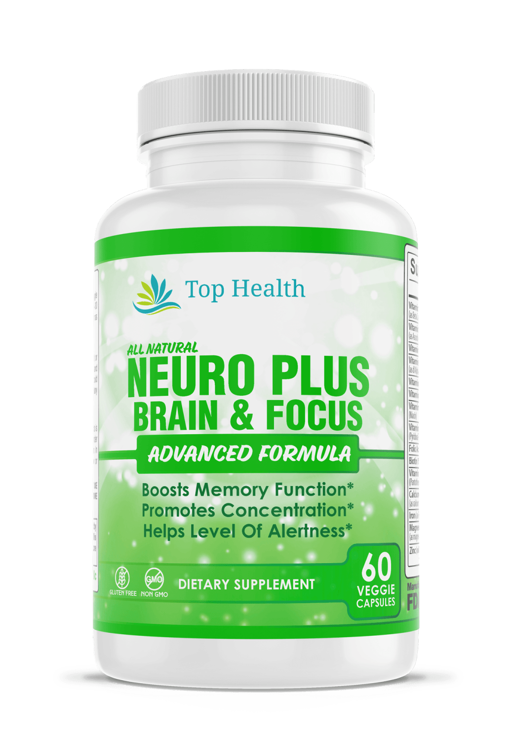 Neuro Plus Brain Focus Memory Boost Advanced Formula - 60 Capsules