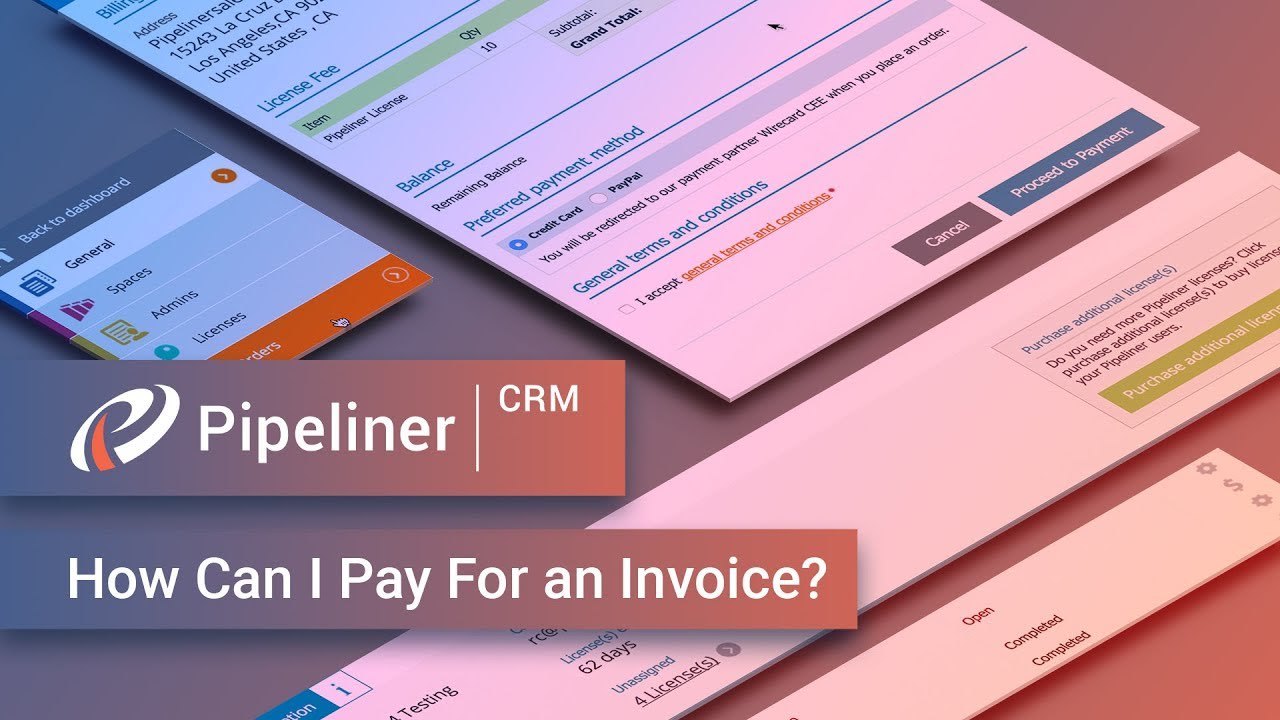 Hassle-free Make all your Payments with Pipeliner CRM Web Portal