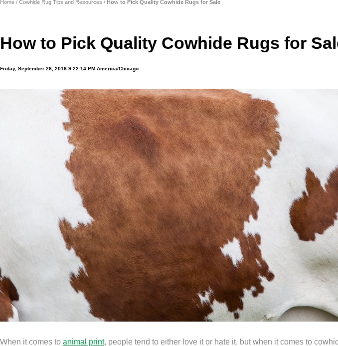How to Pick Quality Cowhide Rugs for Sale - Cowhide Rug Tips and Resources