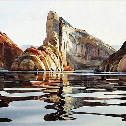 Watercolor Painting By David Drummond, Silent Waters