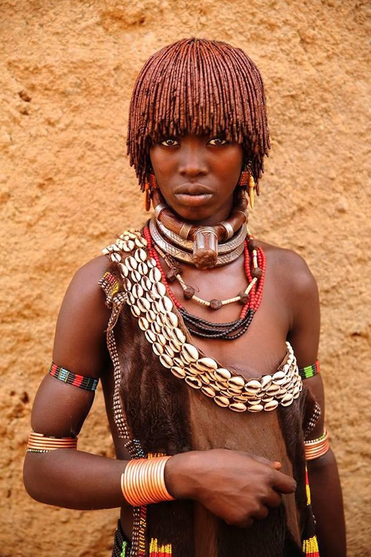 Hamer tribe woman in South West Ethiopia.