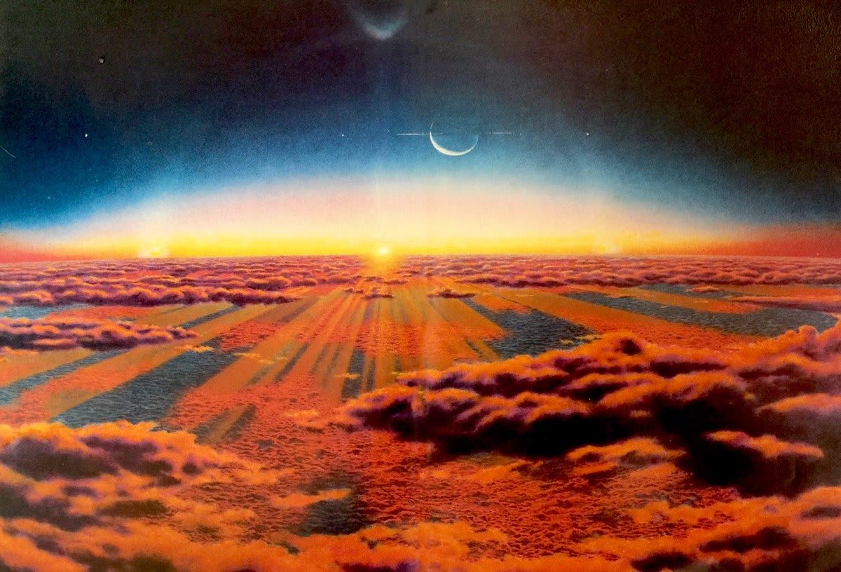 ‘Cruising over Titan’ by Don Davis from Future Magazine May 1979