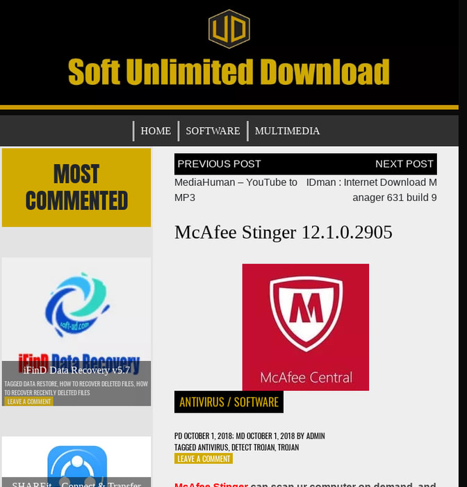 McAfee Stinger 12.1.0.2905 - Soft Unlimited Download