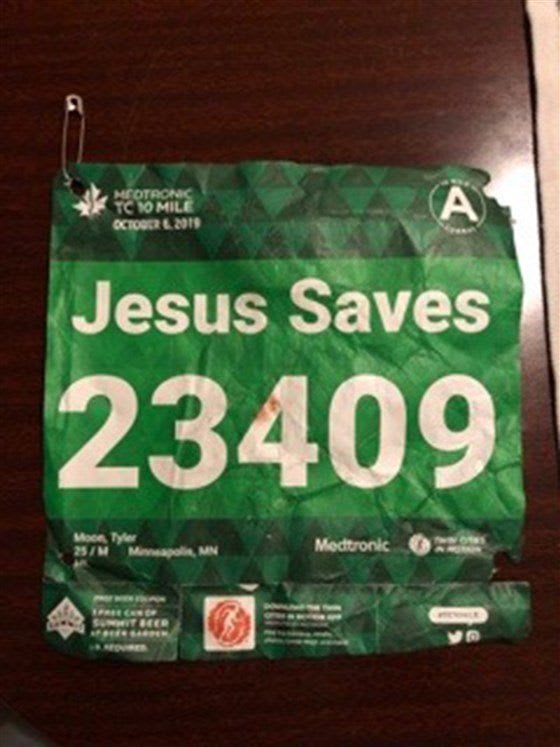 Man Wearing 'Jesus Saves' Bib Collapses During Race, Is Given CPR by a Man Named Jesus